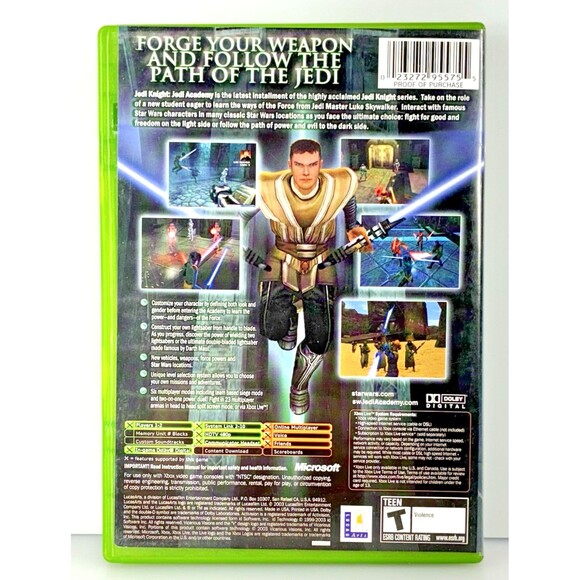 Star Wars: Jedi Knight: Jedi Academy Microsoft Xbox 2003 Complete Tested - Picture 2 of 9